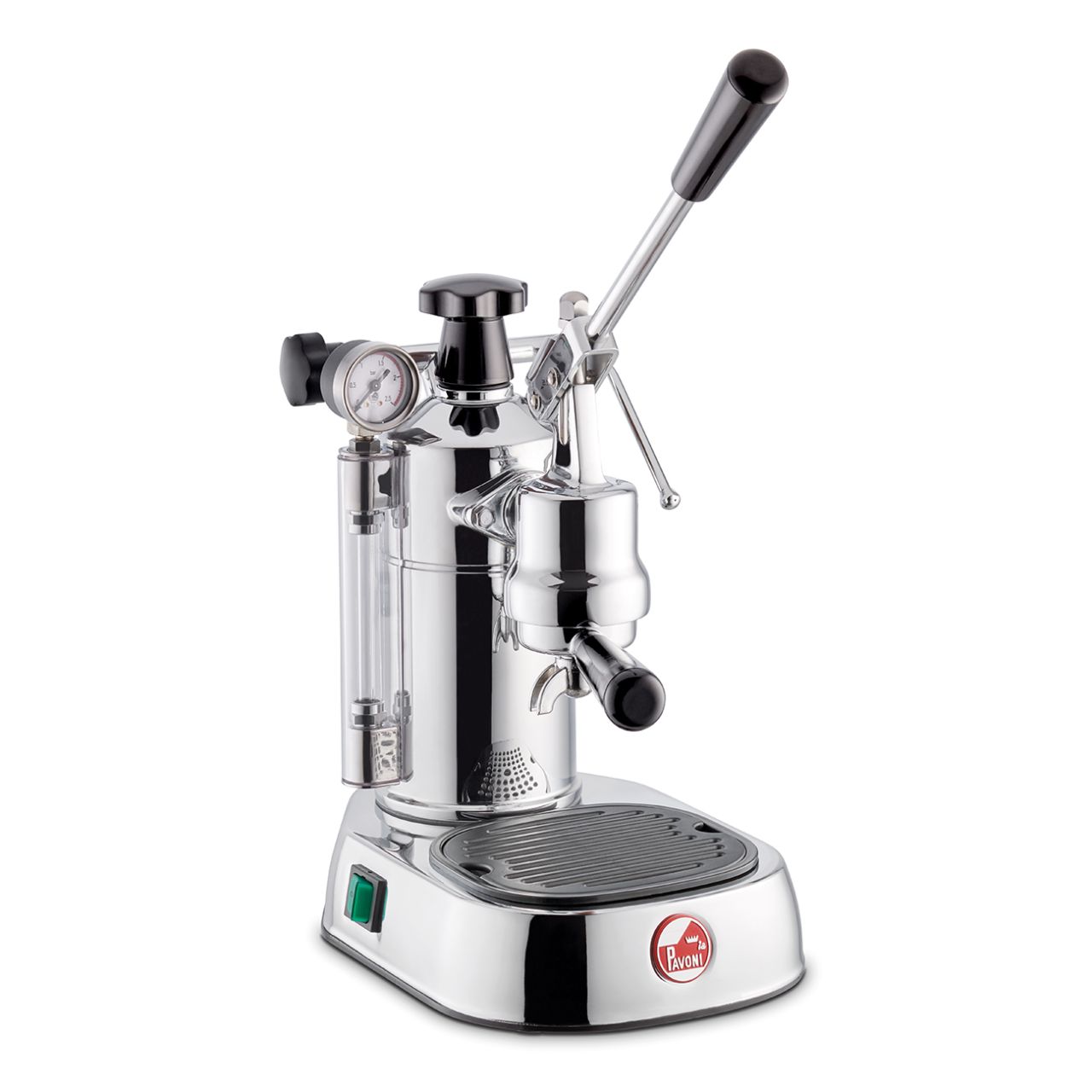 La Pavoni LPLPLQ01EU Handhebelmaschine Siebträger Europiccola Lusso Chrom Kunststoffgriffe