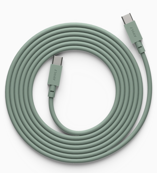 Cable 1 Oak Green USB-C zu USB-C Ladekabel 2 Meter