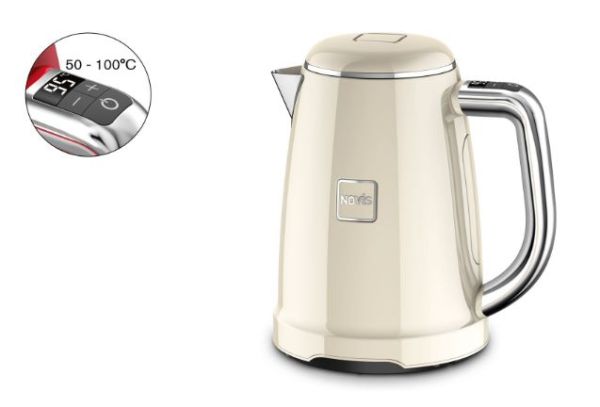 Wasserkocher KTC1 Retro Design 61140920 mit Temperatureinstellung - Farbe Creme