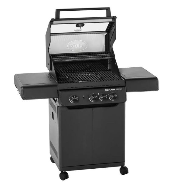 Gasgrill 251051 Allflame Peer 3 BBQ Station schwarz 50 mbar