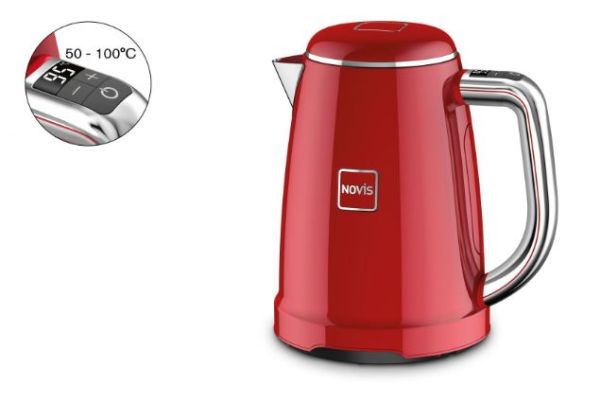 Wasserkocher KTC1 Retro Design 61140220 mit Temperatureinstellung - Farbe Rot