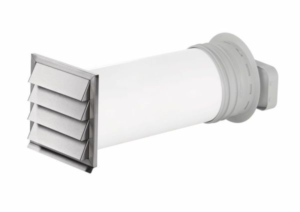 PRIME flow P-Klima-E flow 150 Mauerkasten, weiß, Edelstahl 4051079