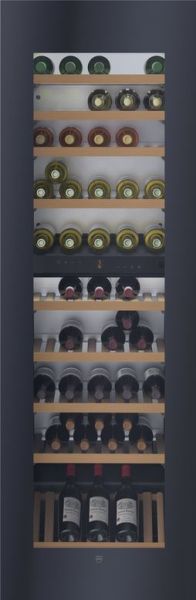 Winecooler V6000 Einbau Weinkühlschrank 182 cm Höhe Spiegelglas schwarz - 10 Jahre Garantie