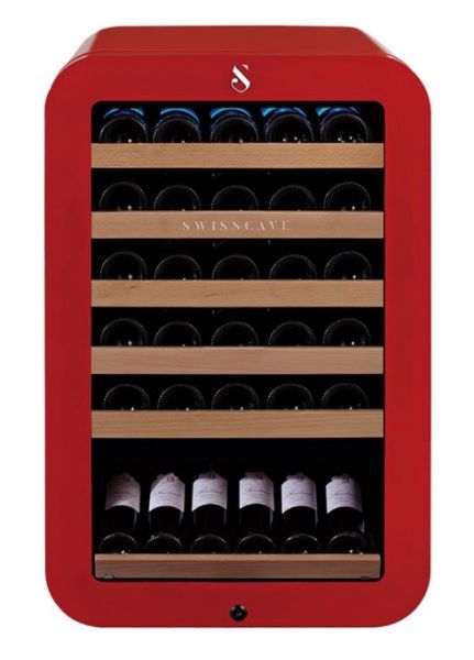 WL120F-Red Stand Weinkühlschrank mit einer Kühlzone - Platz für 35 Flaschen Classic Edition