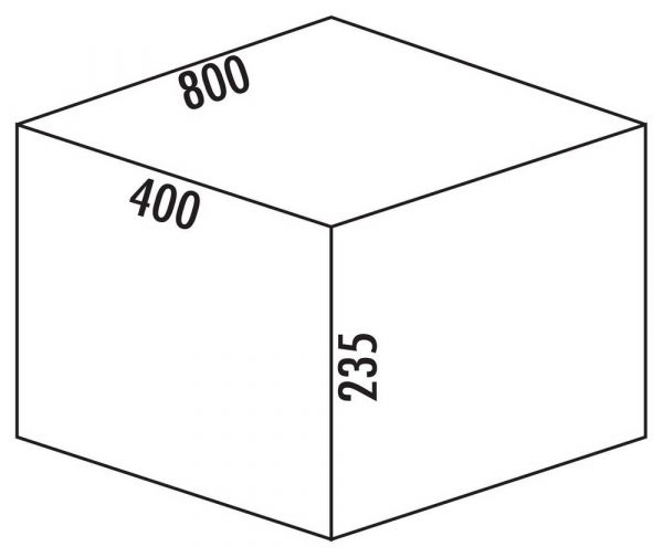 Cox® Box 235 S/800-3, Abfallsammler für vorhandene Auszüge, hellgrau