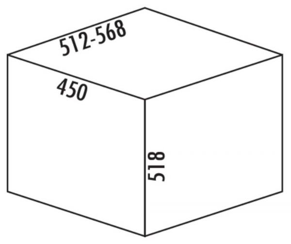 Müllex Boxx 55/60-R Bio, Abfallsammler für Frontauszüge, anthrazit