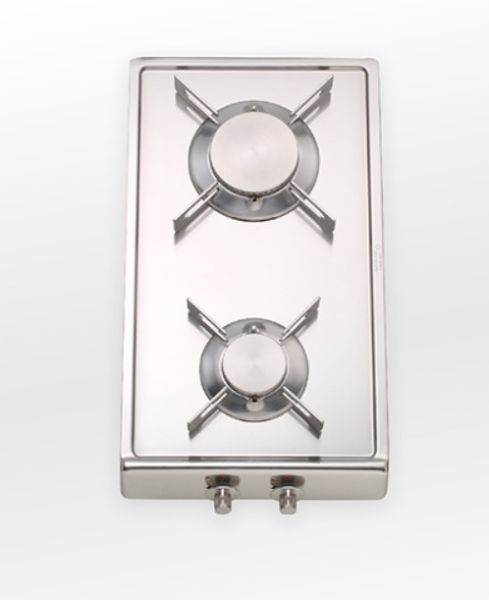 R 30/2GG Klappkochfeld 30 cm Domino Kochfeld mit 2 Gaskochzonen 1,75 und 3,00 kW Brenner