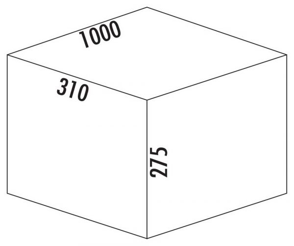 Cox® Box 275 K/1000-4, Abfallsammler für vorhandene Auszüge, mit Biodeckel, hellgrau
