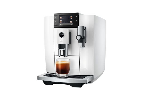 E8 Kaffeevollautomat 17 Kaffeespezialitäten auf Knopfdruck Piano White (ED) 15747