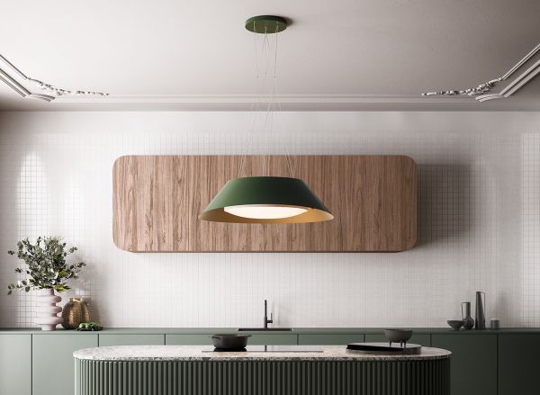 Vogue Inselhaube 88 cm Umlufthaube mit 600 m³/h Leistung - 3 Farbvarianten verfügbar