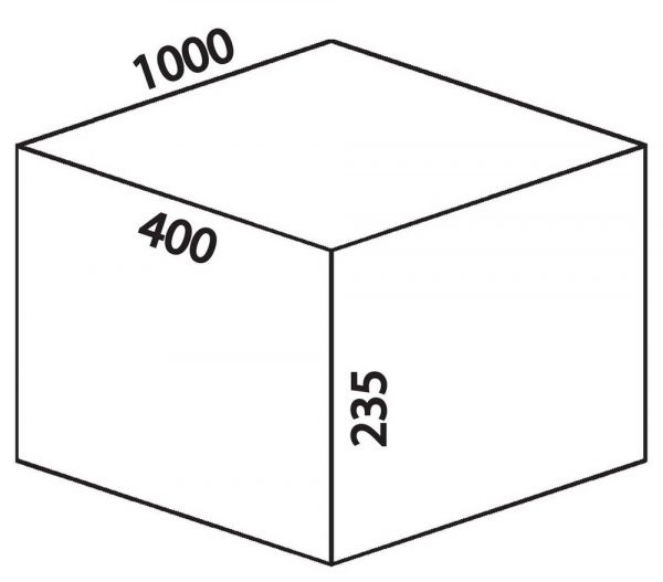 Cox® Box 235 S/1000-4, Abfallsammler für vorhandene Auszüge, hellgrau