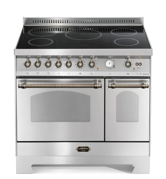 RSD 96 MFTE / 5I Standherd mit Doppelbackofen 90 cm - EDELSTAHL / BRONZE