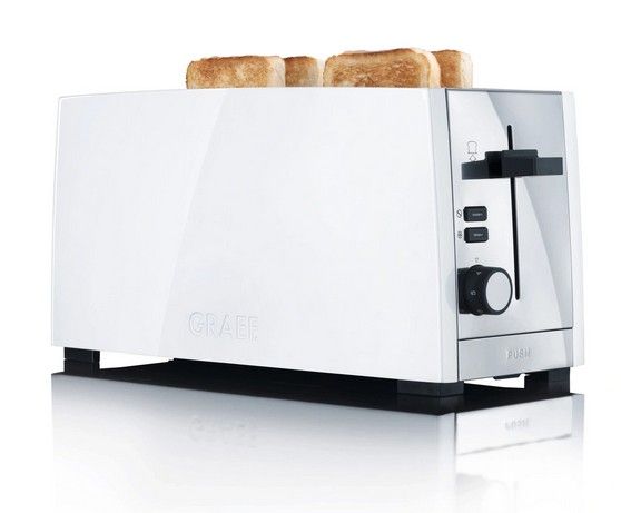Graef TO101EU Langschlitztoaster für 4 Scheiben - Farbe weiß-matt Bild 1