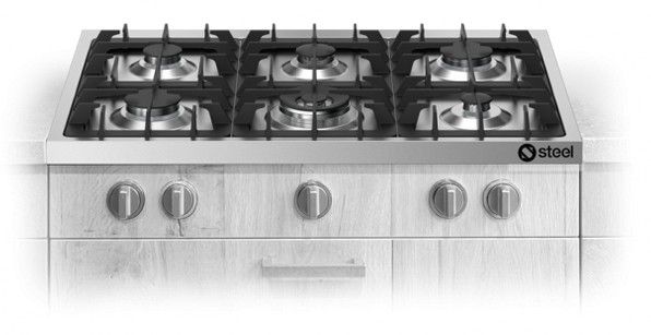 E9P-6 Einbau Gaskochfeld 90 cm Enfasi Design - 60 cm Tiefe inkl. Drehregler