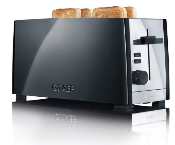 Graef TO102EU Langschlitztoaster für 4 Scheiben - Farbe schwarz-matt Bild 1