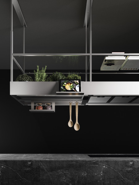 Spazio 180 cm Inselhaube CircleTech Technologie in Edelstahl od. schwarz