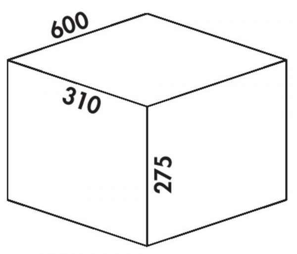 Cox® Box 275 K/600-2, Abfallsammler für vorhandene Auszüge, mit Biodeckel, hellgrau