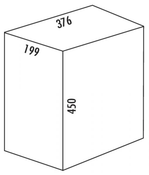 Uno 3418, Abfallsammler für Drehtüren, Edelstahl