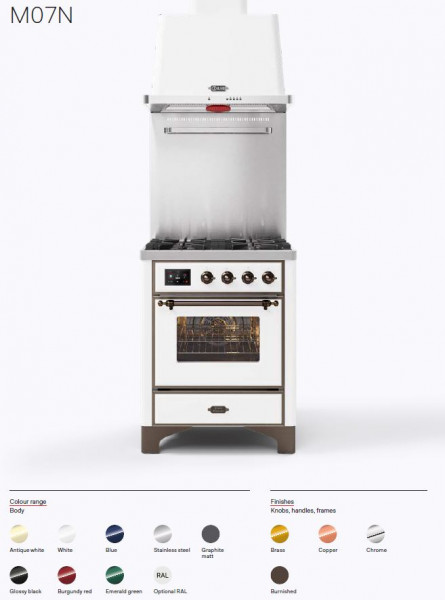 Majestic M07N TFT Range Cooker Gasherd 70 cm Breite in 8 Farben