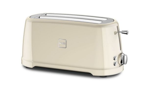 Toaster T4 Retro Design Toaster 61160920 für 4 Toastschreiben mit 4 Funktionen - Farbe Creme