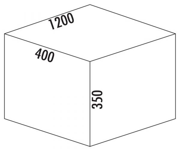 Cox® Box 350 S/1200-6, Abfallsammler für vorhandene Auszüge, ohne Biodeckel, hellgrau