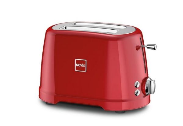 Toaster T2 Retro Design Toaster 61150220 für 2 Toastschreiben mit 4 Funktionen - Farbe Rot