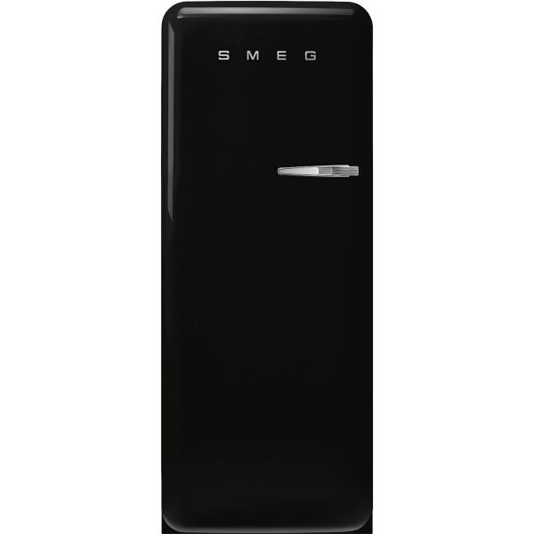 FAB28LBL6 Retro Design Kühlschrank mit 0° Fach im Stil der 50er Jahre - Farbe Schwarz - Linksanschla