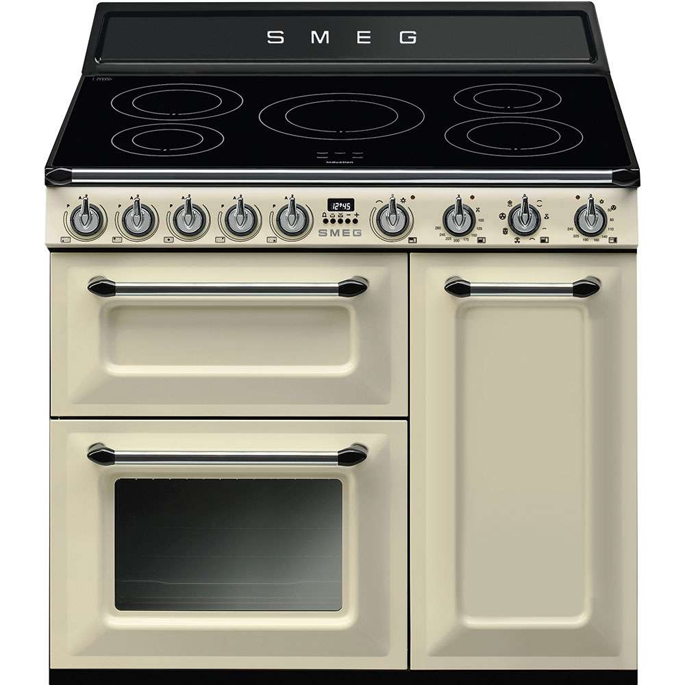 Smeg TR93IP Standherd mit Induktion 90 cm im Victoria Design lax