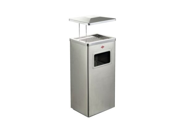 Standascher mit Dach, Standascher, Edelstahl matt 8012187