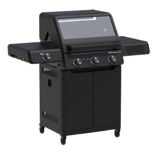 Gasgrill EPICFLAME Core 3 mit 50mbar Anschluss mit 3 HEATSPIRE-Brennern aus Edelstahl (je 3,75 kW)