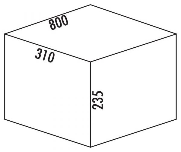Cox® Box 235 K/800-3, Abfallsammler für vorhandene Auszüge, mit Biodeckel, hellgrau