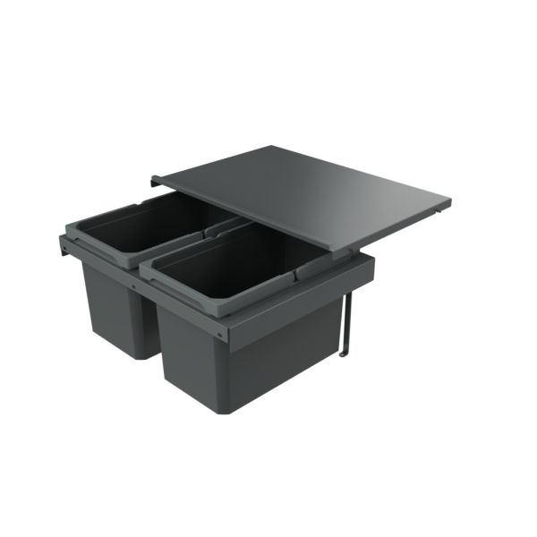 Cox Stand-UP® 280 S/600-2, Abfallsammelsystem, anthrazit, H 280 mm 8013389
