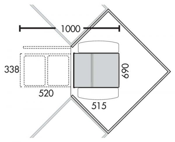 Traditionline Double-Master Corner 360 S/400-2, Abfallsammelsystem, alugrau 8012083
