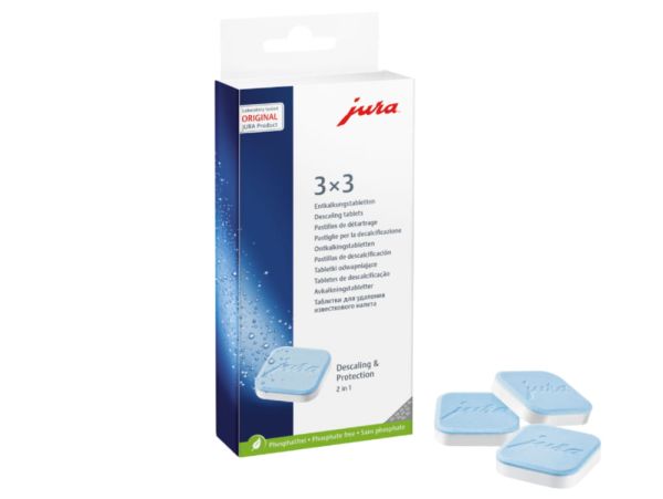 2-Phasen-Entkalkungstabletten Packung mit 3x3 Stück