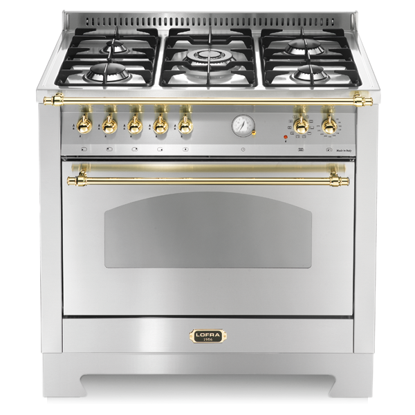 RSG 96 MFT / CI DOLCEVITA 90 cm Gas Standherd - EDELSTAHL / MESSING