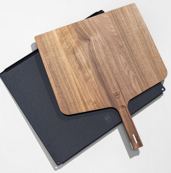 Pizza Set 431 x 370 mm (mit Schaufel aus Nussbaumholz) 1285190