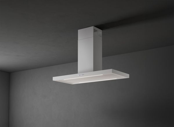Plane Inselhaube 120 cm mit Randabsaugung - in 3 Farben verfügbar