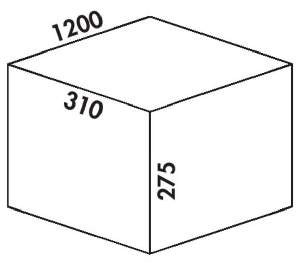 Cox® Box 275 K/1200-5, Abfallsammler für vorhandene Auszüge, mit Biodeckel, hellgrau