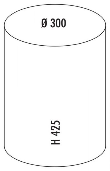 Tretabfallsammler 116, freistehender Behälter, neusilber 8012150