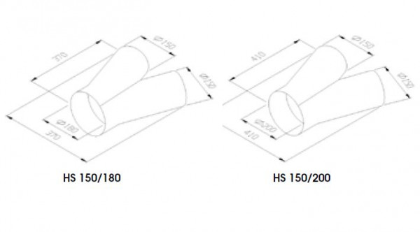 Hosenstück HS 150/180 Doppelrohr-Adapter