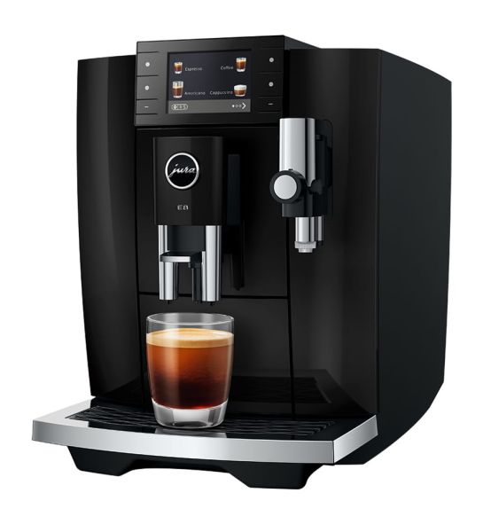 E8 Kaffeevollautomat 17 Kaffeespezialitäten auf Knopfdruck Piano Black (ED) 15745