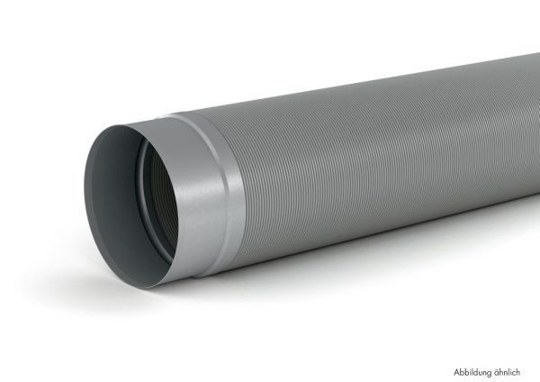 STEEL flow SR-R flex 150 Rundrohr, Lüftungsrohr, Aluminium, Edelstahl, L 350 mm 4061006