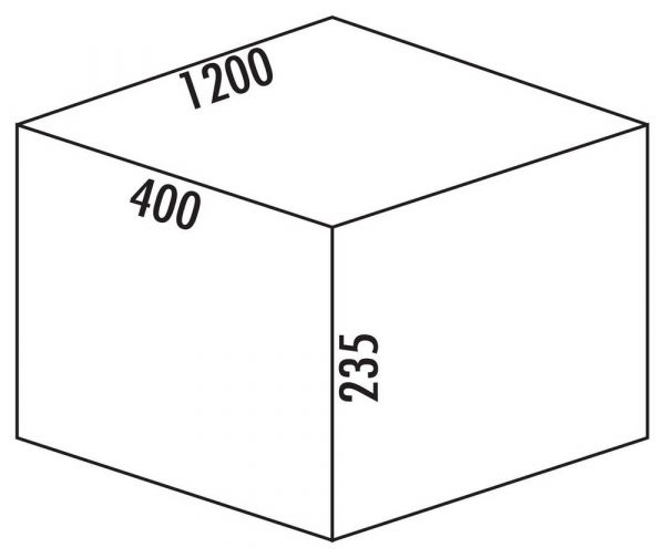 Cox® Box 235 S/1200-6, Abfallsammler für vorhandene Auszüge, hellgrau