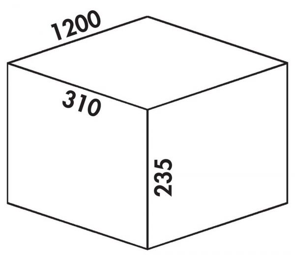 Cox® Box 235 K/1200-5, Abfallsammler für vorhandene Auszüge, mit Biodeckel, hellgrau
