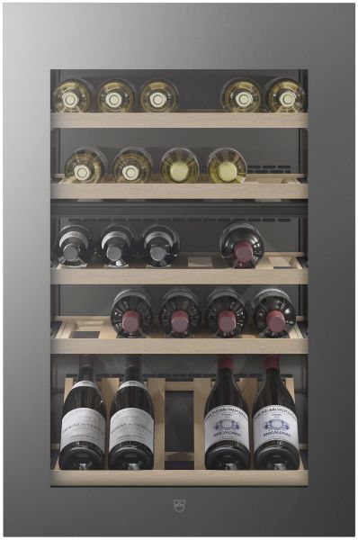 Winecooler V4000 90 Einbau Weinkühlschrank Spiegelglas Platinum Linksanschlag - 10 Jahre Garantie