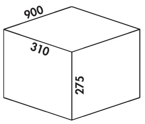 Cox® Box 275 K/900-3, Abfallsammler für vorhandene Auszüge, ohne Biodeckel, hellgrau