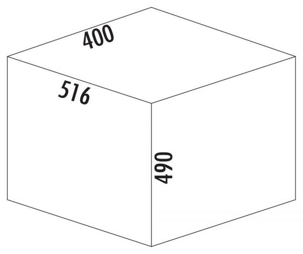 Cox Clan® 490/400-2, Abfallsammler für Frontauszüge, hellgrau, H 490 mm