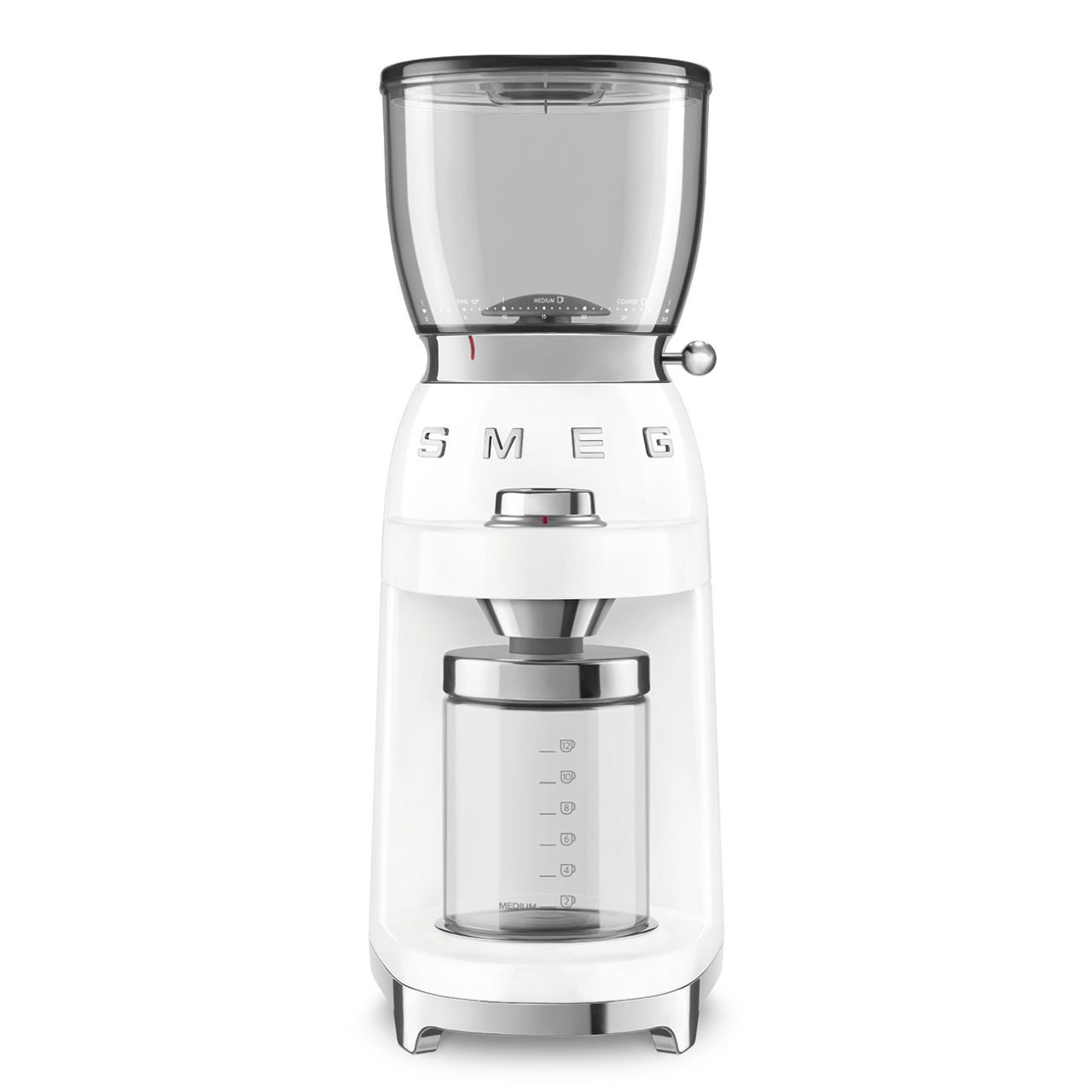 Smeg CGF11WHEU Kaffeemühle im 50er Jahre Design Weiß