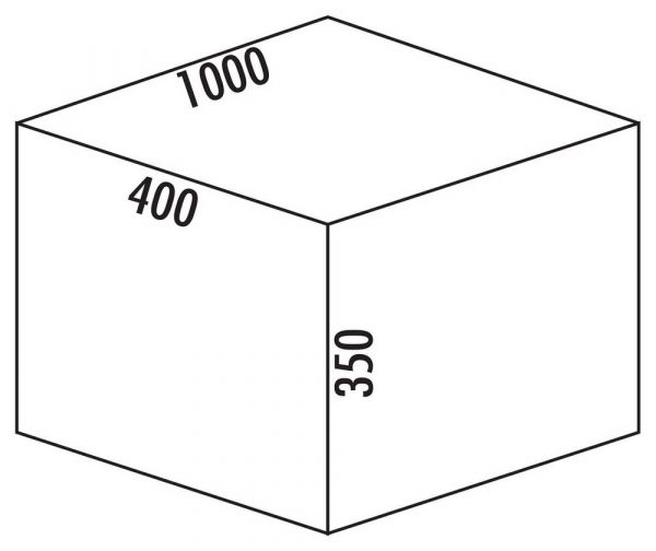 Cox® Box 350 S/1000-5, Abfallsammler für vorhandene Auszüge, mit Biodeckel, hellgrau