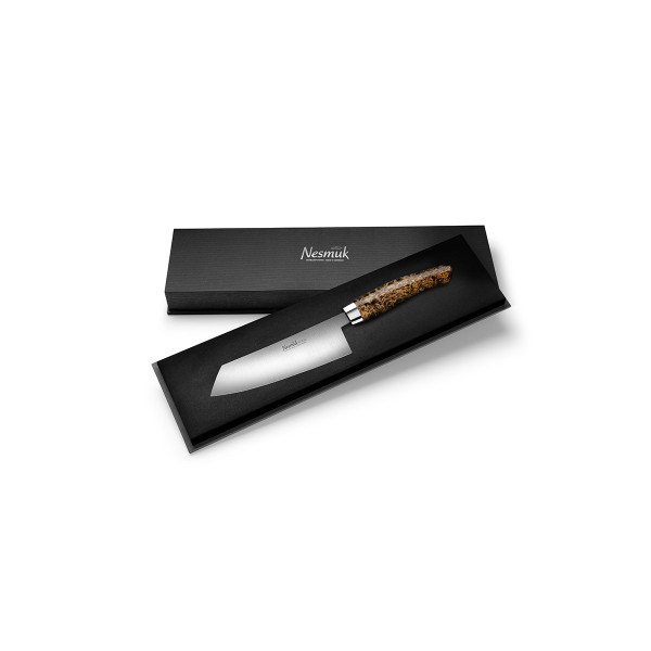 SOUL Kochmesser 140 Niobstahl 60 HRC einseitiger Hohlschliff verschiedene Griffe